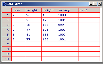 R data form editing