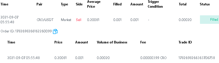 CRO/USDT Micro-Trade under $0.01! Less than a penny! Great to practice risk-free at Crypto.com.