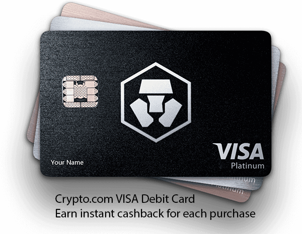 Crypto.com VISA debt card. Earn instant cashback in crypto and never getting into debt again!